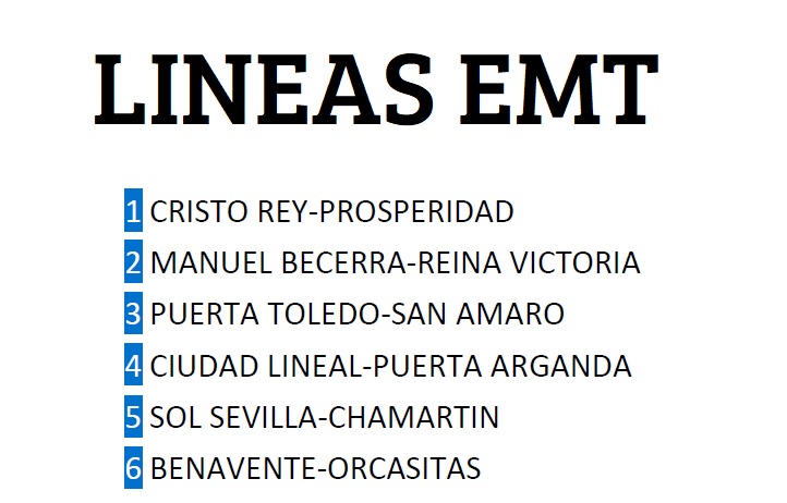 LINEAS EMT